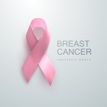 Breast Cancer Awareness Pink Ribbon.
