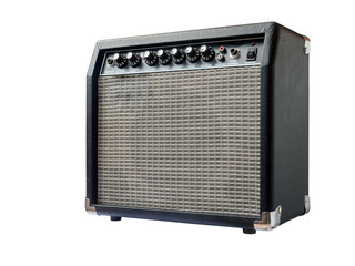 Fototapeta premium guitar amplifier isolated on white background