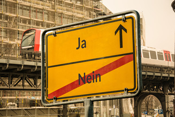 Fototapeta premium Schild 113 - Ja