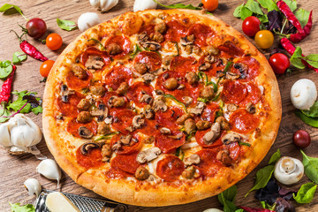 ミックスピザ　 Mixture pizza Italian food