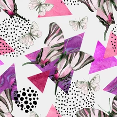 Tuinposter Abstract natuurlijk geometrisch naadloos patroon © Tanya Syrytsyna