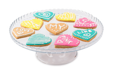 Cookies hearts in a plate