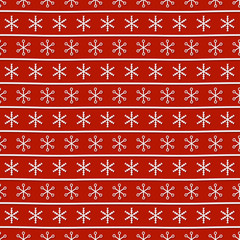 Merry Christmas and Happy New Year 2017. Christmas season hand drawn seamless pattern. Vector illustration. Doodle style. Decorations. Winter holiday backgrounds for design. Deer, snowflakes, Santa