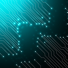 Circuit board, technology background, vector illustration, eps 10