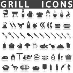 Grill Or Barbecue Icons