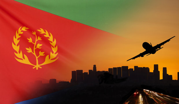 Eritrea fabric Flag Travel and Transport Concept