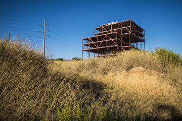 Fototapeta premium Abandoned offices construction in Sant Cugat del Valles Barcelon