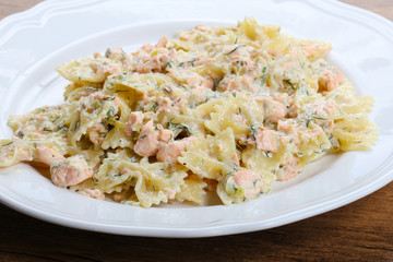 Pasta with salmon