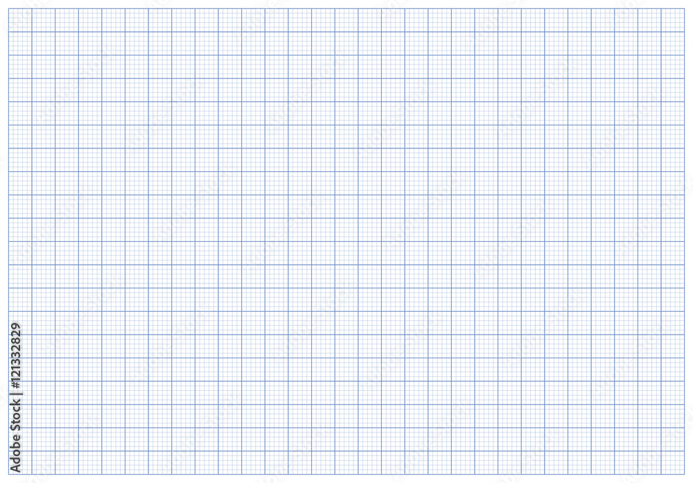 Poster blue plotting graph grid paper background - vector