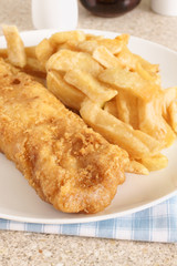 Fish and Chips a traditional British takeaway food

