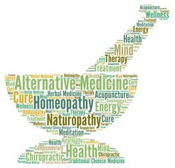 Alternative medicine word cloud concept