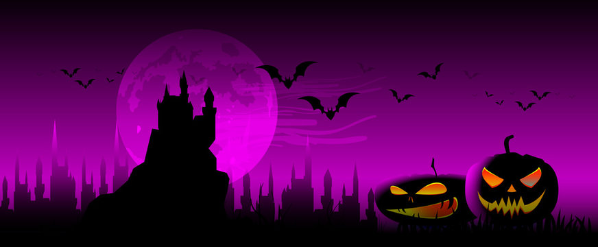 Halloween, alberi, zucche, paura, tutti i santi