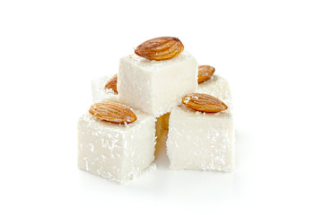 Turkish sweets on a white background