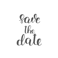 Save the date. Brush lettering.