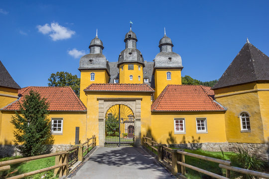 Bridge and antrance gate of the castle Schloss Holte-Stukenbrock