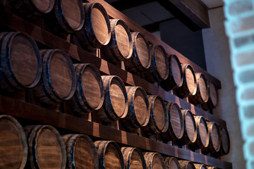 Wine Barrels in Cellar