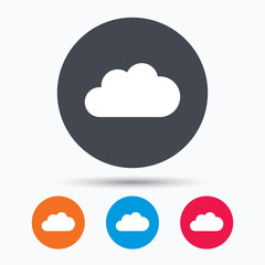 Cloud icon. Data storage technology sign.