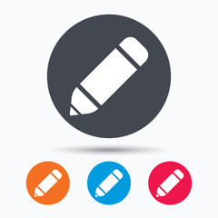 Edit icon. Pencil for drawing sign.