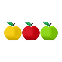 Icon apple. Fruit. Tasty and healthy food. Diet. Flat design