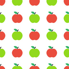 Seamless apple pattern. Fruit. Tasty and healthy food. Diet. Flat design