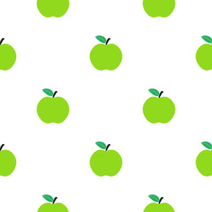 Seamless apple pattern. Fruit. Tasty and healthy food. Diet. Flat design