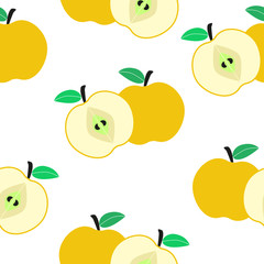 Seamless apple pattern. Fruit. Tasty and healthy food. Diet. Flat design