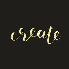 Create. Brush lettering.