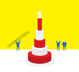 Difficult target / See the difficult target, some work  harder, some give up.