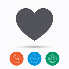 Heart icon. Romantic love sign.