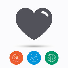 Heart icon. Romantic love sign.