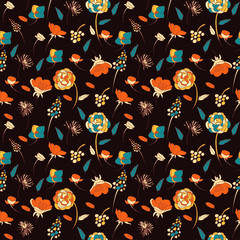 colored flower pattern