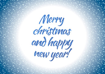 Naklejka na ściany i meble Merry christmas and happy new year, horizontal holiday card