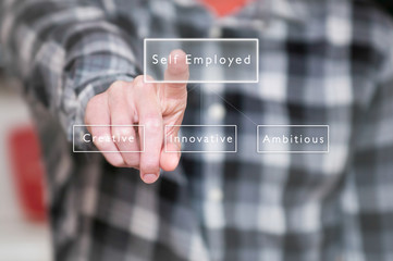 Self employment concept for small business and start up companie