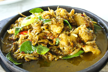  Stir Fried Giant Catfish on Hot Plate