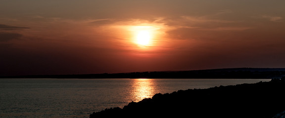 Sunset in Torre Colimena, Italy.