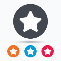 Star icon. Favorite or best sign.