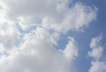 Fototapeta na wymiar sky is covered by white clouds