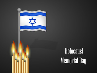 Jewish Yom HaShoah Remembrance Day background