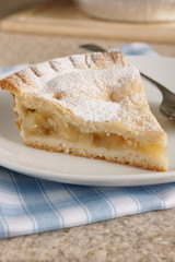 Slice of traditional apple pie
