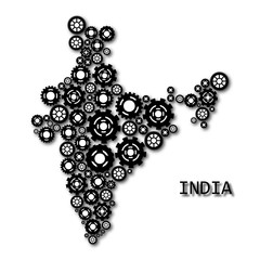 Abstract map of India