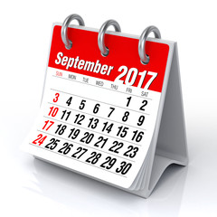 September 2017 - Desktop Spiral Calendar.