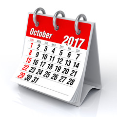 October 2017 - Desktop Spiral Calendar.