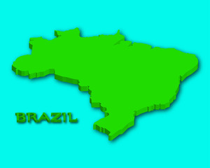 Obraz premium Abstract map of Brazil