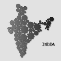 Abstract map of India