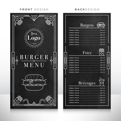 Burger Menu Design Template