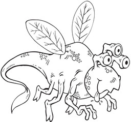 Alien Monster Doodle Vector Illustration Art