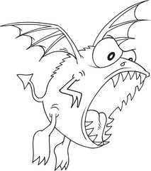 Alien Monster Doodle Vector Illustration Art