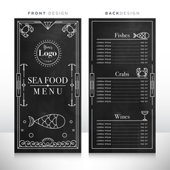 Fototapeta na wymiar Sea Food Menu Design Template