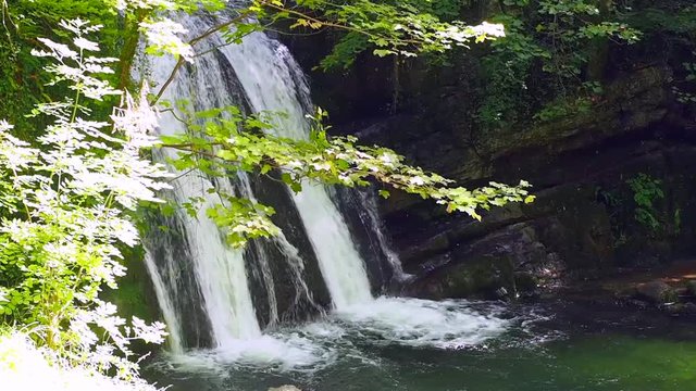 Janet Foss waterfall at Mallham, Yorkshire, UK