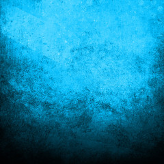 Grunge blue wall background or texture